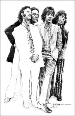 The Beatles Black and White Portrait Jim Prokell Studio