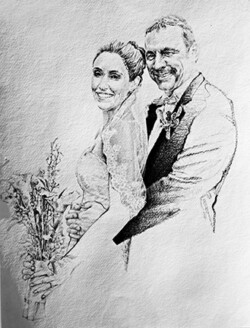 Wedding Portrait Jim Prokell Studio Black and White