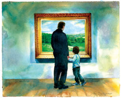 Portrait Art - Jim Prokell Studio - Child in Museum